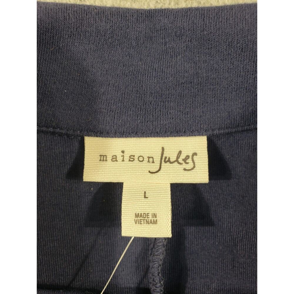 Maison Jules Blazer Women's Large Blue Professional Workwear Jacket Stretch NWT - Picture 7 of 11